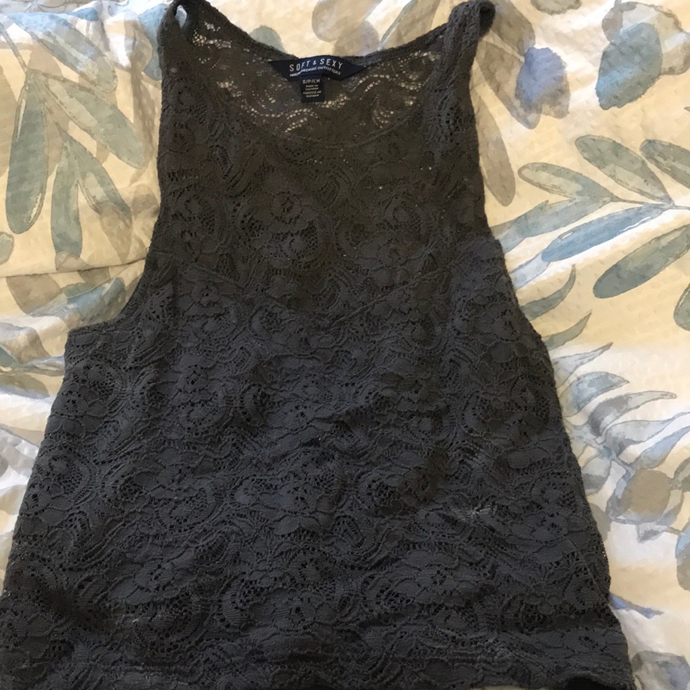 Gray Crop Tank